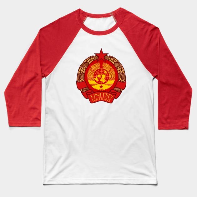 COMMUNIST UNITED NATIONS Baseball T-Shirt by theanomalius_merch